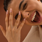 Dual Birthstone Ring - worn by a model